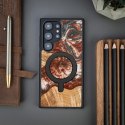 Etui Bewood Unique MagSafe Wenus z drewna i żywicy na Samsung Galaxy S24 Ultra - czarno-czerwone