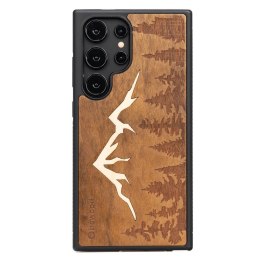 Etui Bewood Góry Imbuia drewniane na Samsung Galaxy S24 Ultra - jasnobrązowe