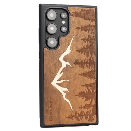 Etui Bewood Góry Imbuia drewniane na Samsung Galaxy S24 Ultra - jasnobrązowe