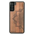 Etui Bewood Mandala Jabłoń drewniane na Samsung Galaxy S21 FE - jasnobrązowe