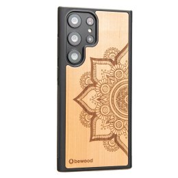 Etui Bewood Mandala Jabłoń drewniane na Samsung Galaxy S23 Ultra - jasnobrązowe