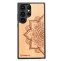 Etui Bewood Mandala Jabłoń drewniane na Samsung Galaxy S24 Ultra - jasnobrązowe