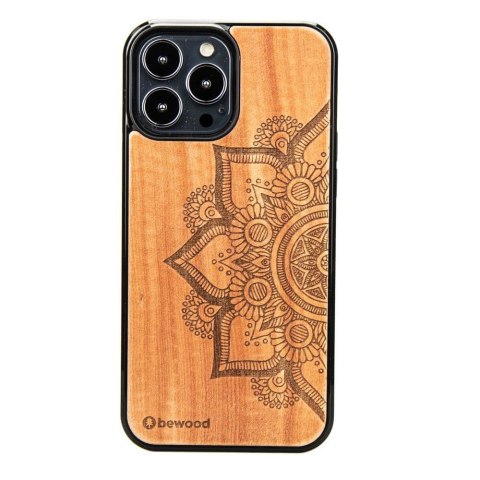 Etui Bewood Mandala Jabłoń drewniane na iPhone 13 Pro Max - jasnobrązowe