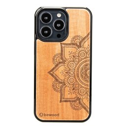 Etui Bewood Mandala Jabłoń drewniane na iPhone 13 Pro - jasnobrązowe