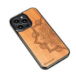 Etui Bewood Mandala Jabłoń drewniane na iPhone 13 Pro - jasnobrązowe