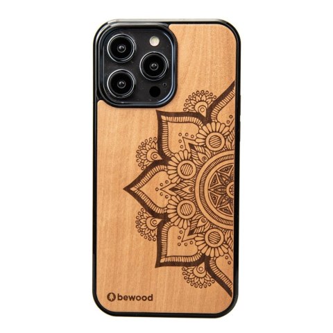 Etui Bewood Mandala Jabłoń drewniane na iPhone 14 Pro Max - jasnobrązowe