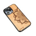 Etui Bewood Mandala Jabłoń drewniane na iPhone 14 Pro Max - jasnobrązowe