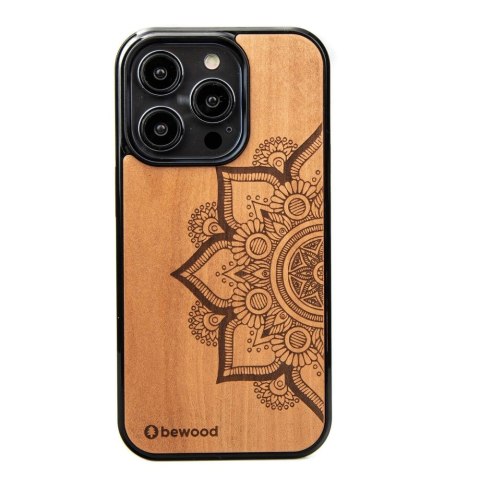 Etui Bewood Mandala Jabłoń drewniane na iPhone 14 Pro - jasnobrązowe