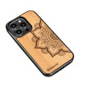 Etui Bewood Mandala Jabłoń drewniane na iPhone 14 Pro - jasnobrązowe