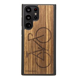 Etui Bewood Rower Limba drewniane na Samsung Galaxy S23 Ultra - jasnobrązowe