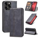 Magnet Fancy Case etui iPhone 14 Pro Max pokrowiec z klapką portfel podstawka czarne