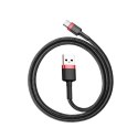 Kabel USB do USB-C Baseus Cafule 2A 3m (czerwono-czarny)