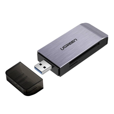 Adapter USB 4 w 1 UGREEN czytnik kart SD + microSD 	CM180(srebrny)