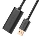 Kabel przedłużający USB 2.0 UGREEN US121, aktywny, 5m (czarny)