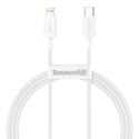 Kabel USB-C do Lightning Baseus Superior Series, 20W, PD, 1m (biały)