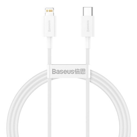 Kabel USB-C do Lightning Baseus Superior Series, 20W, PD, 1m (biały)