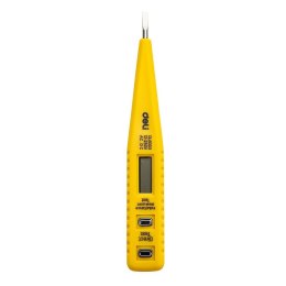 Próbnik napięcia Deli Tools EDL8003, elektroniczny, 12-250V (żółty)