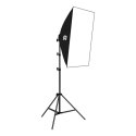 Zestaw studyjny Puluz Softbox LED 50x70cm, statyw, żarówki LED 4 szt PU5071EU