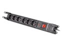 ARMAC Listwa przeciwprzepięciowa rack 19cali M6 1,5m 6x230v czarna M6/15/R/CZ/IEC