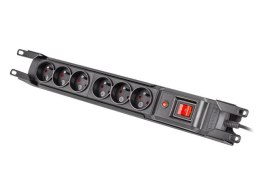 ARMAC Listwa przeciwprzepięciowa rack 19cali M6 5m 6x230v czarna M6/50/R/CZ