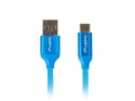 LANBERG Kabel Premium USB CM - AM 2.0 0.5m niebieski 5A