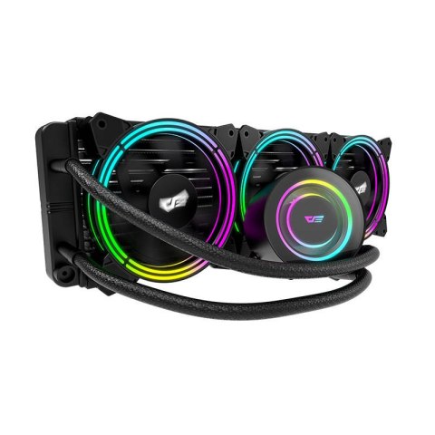 Chłodzenie wodne komputera AiO Darkflash TR360 RGB 3x 120x120 (czarne)