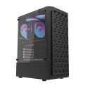 Obudowa komputerowa Darkflash DK300M Micro-ATX + 3 wentylatory (czarna)