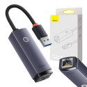 Adapter sieciowy Baseus Lite Series USB do RJ45, 1000Mbps (szary)