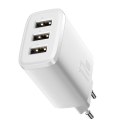 Ładowarka sieciowa Baseus Compact Quick Charger, 3x USB, 17W (biała)