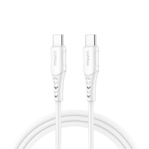 Kabel USB-C do USB-C VFAN P05, 60W, PD, 1m (biały)