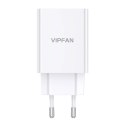 Ładowarka sieciowa VFAN E03, 1x USB, 18W, QC 3.0 + kabel Lightning (biała)