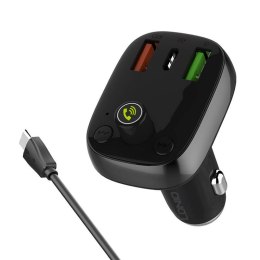 Transmiter FM LDNIO Bluetooth C704Q 2USB, USB-C + kabel USB-C