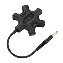 Adapter AUX mini jack 3.5mm do 5x mini jack 3.5mm Budi Rockstar (czarny)