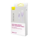 Kabel szybko ładujący Baseus USB-A do Lightning Explorer Series 1m, 2.4A (fioletowy)