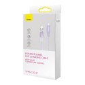 Kabel szybko ładujący Baseus USB-C do Lightning Explorer Series 2m, 20W (fioletowy)