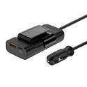 Ładowarka samochodowa Budi 105W, USB + USB-C, PD + QC 3.0 (czarna)