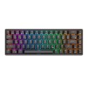 Bezprzewodowa klawiatura mechaniczna Royal Kludge RK837 RGB, Red switch (czarna)