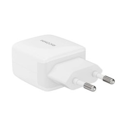 Ładowarka sieciowa 25W PD Ricomm RC252 EU, 1xUSB-A, 1xUSB-C + kabel USB-C 2.1m