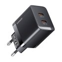 Ładowarka sieciowa Toocki 2xUSB-C, GaN 40W (czarna)