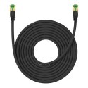 Kabel sieciowy w oplocie kat. 8 Baseus Ethernet RJ45, 40Gbps, 10m (czarny)