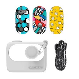 Etui zabezpieczające z naklejkami Sunnylife Insta360 GO 3 (białe)