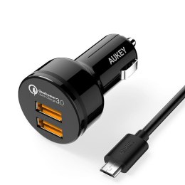 AUKEY CC-T8 ultraszybka ładowarka samochodowa 2xUSB Quick Charge 3.0 6A 36W