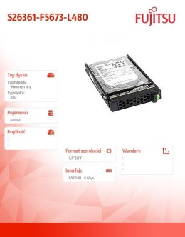 Fujitsu Dysk SSD SATA 6G 480GB Mix 3,5cala HP S26361-F5673-L480