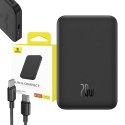 Magnetyczny mini powerbank Baseus 5000mAh, USB-C 20W (czarny)