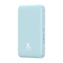 Magnetyczny mini powerbank Baseus 5000mAh, USB-C 20W (niebieski)