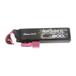 Akumulator Gens Ace Lipo 800MAH 11.1V 25C 3S1P Airsoft Gun Lipo z konektorem T (Deans) Plug