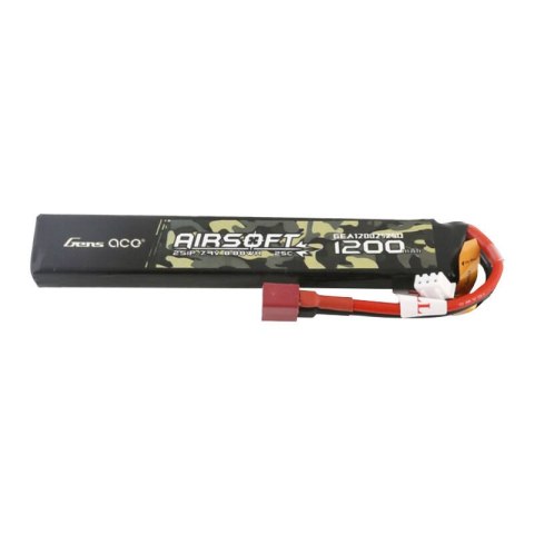 Akumulator Gens ace 25C 1200mAh 2S1P 7.4V Airsoft Gun Lipo z konektorem T Plug