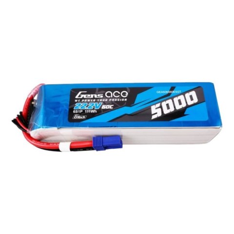 Akumulator Gens ace G-Tech 5000mAh 22.2V 60C 6S1P Lipo z konektorem EC5 Plug