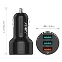 AUKEY CC-T11 ładowarka samochodowa 3xUSB Quick Charge 3.0 | 7.8A | 42W + kabel micro USB