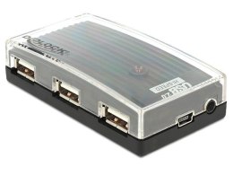 Delock Zewnętrzny Hub USB 4-Porty+Zasilacz